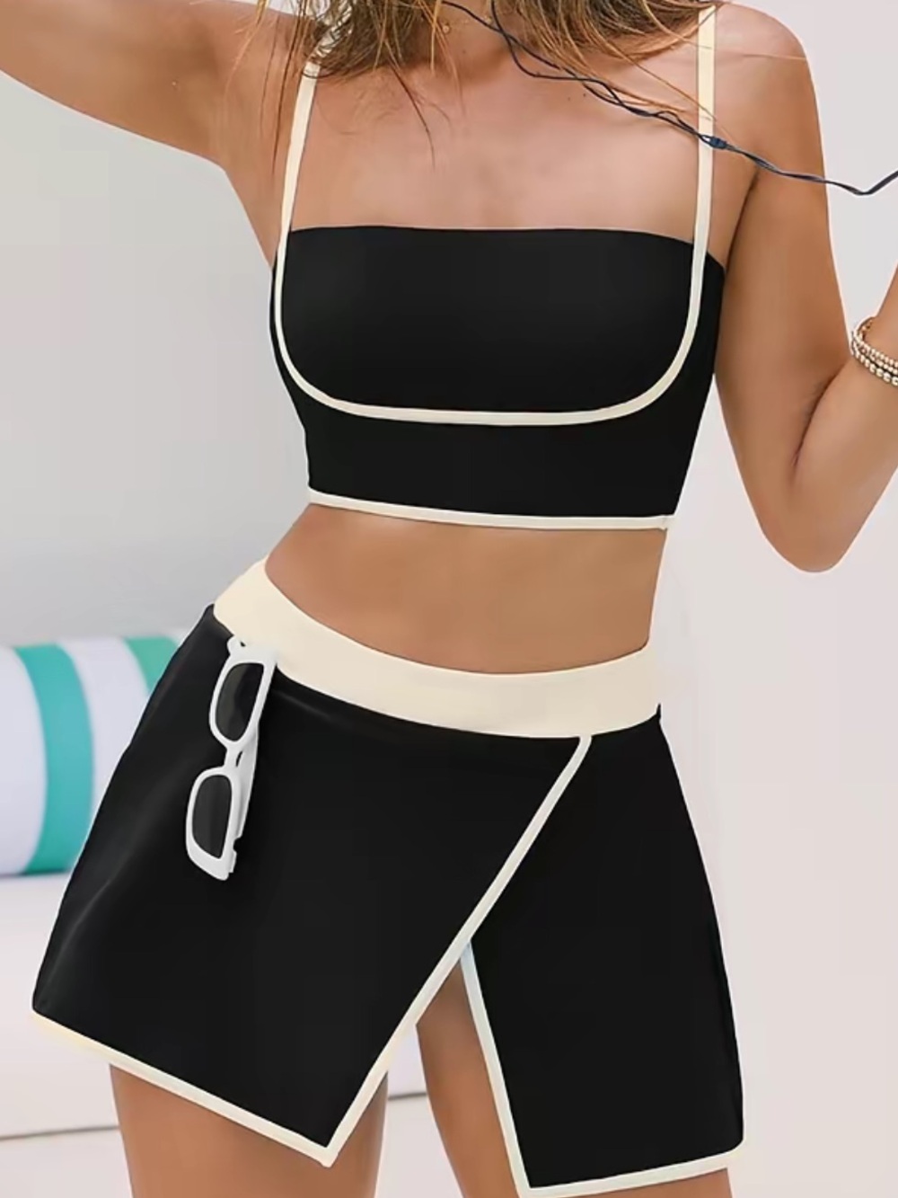 Cupshe 2 piece high rise tummy control bikini set